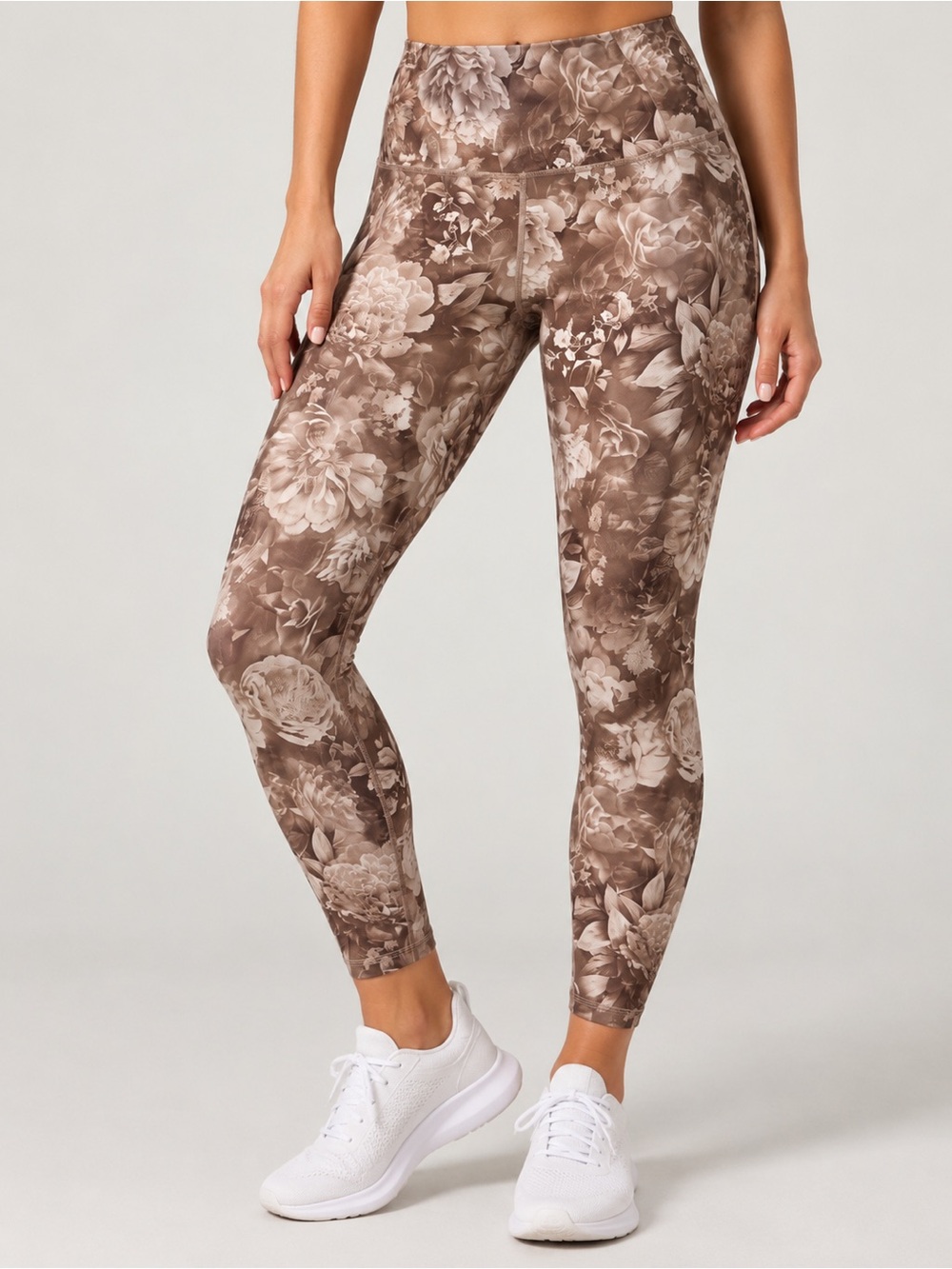 Athleta Elation Printed Tight Leggings Women’s XL Brown Floral High Rise Yoga